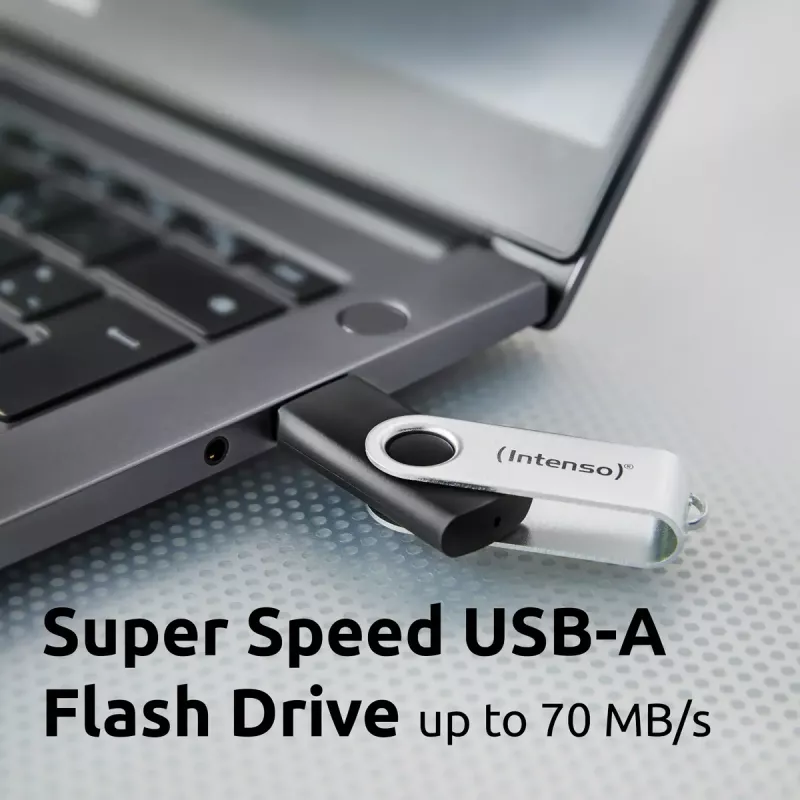 USB atmintinė Intenso 128 GB USB-A 3.2 Gen 1x1 juoda-sidabrinė