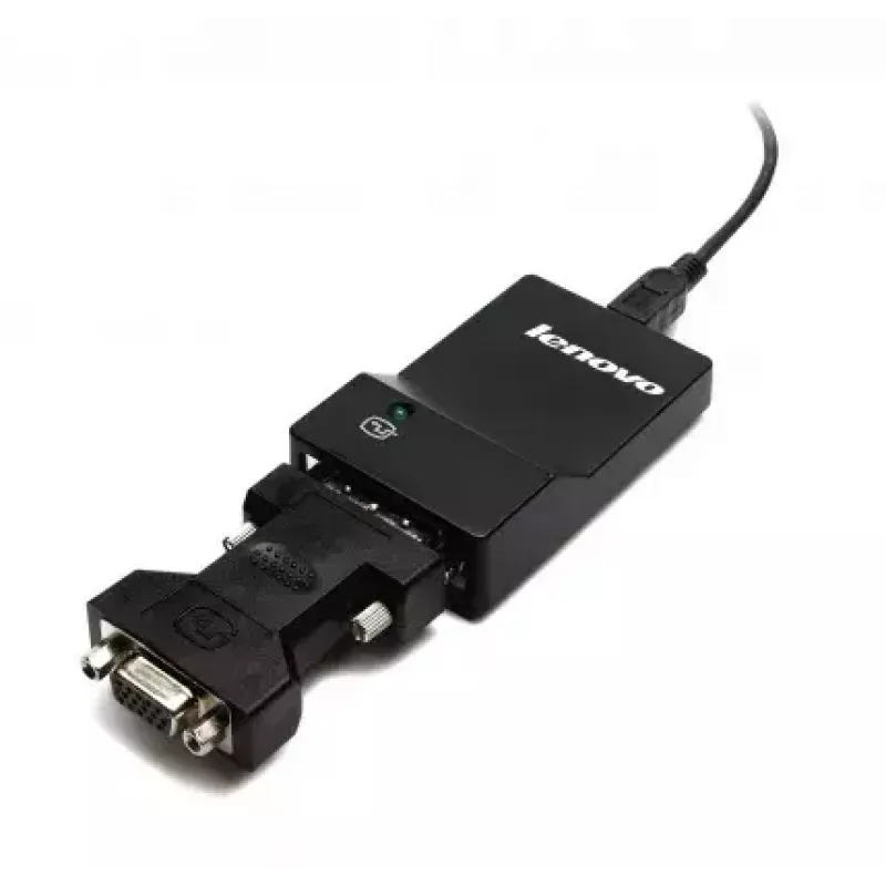 Lenovo USB 3.0 - DVI/VGA USB grafikos adapteris 2048 x 1152 pikseliai Juoda