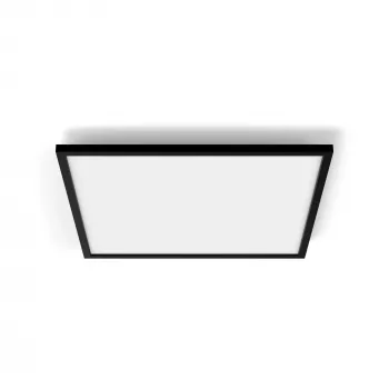 Philips Hue Aurelle Square Panel 600×600 mm protingas lubinis šviestuvas, Bluetooth, 220–240 V, 48 mm gylis, juodas/baltas