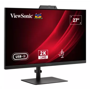 27 colių ViewSonic VG2741V-2K monitorius, 2560×1440 QHD, 4 ms, IPS/LCD, įmontuoti garsiakalbiai, VESA, aukščio reguliavimas, juodas
