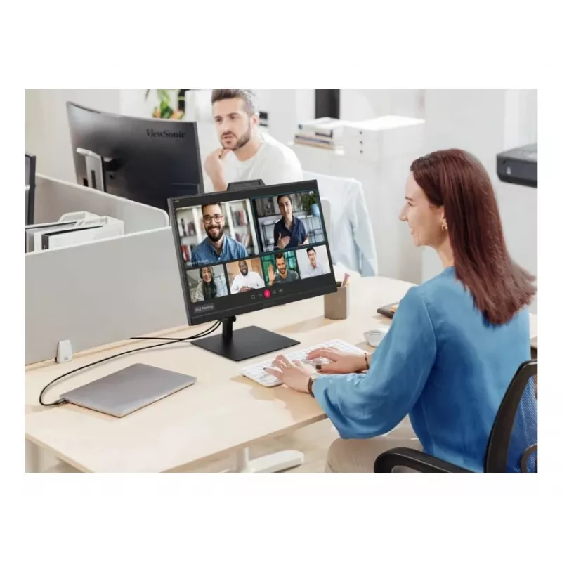 27 colių ViewSonic VG2741V-2K monitorius, 2560×1440 QHD, 4 ms, IPS/LCD, įmontuoti garsiakalbiai, VESA, aukščio reguliavimas, juodas