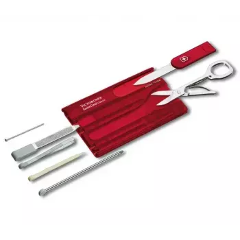 Victorinox SwissCard Classic Raudonas - Kreditinės kortelės dydžio daugiafunkcis įrankis