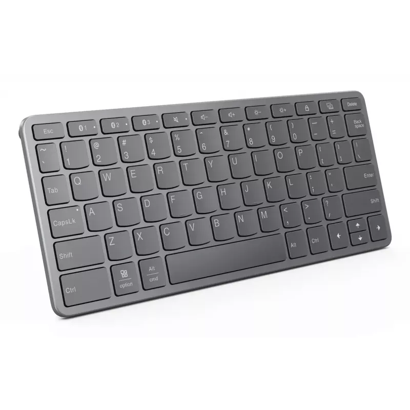Belaidė kelių įrenginių klaviatūra Lenovo – USB Type-C, Luna Grey, 255,8×105,9×14,6 mm, 5V 200 mAh