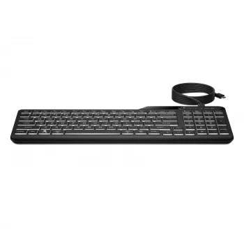 HP 400 apšviesta laidinė klaviatūra, pilno dydžio, USB, juoda