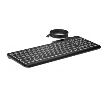 HP 400 apšviesta laidinė klaviatūra, pilno dydžio, USB, juoda