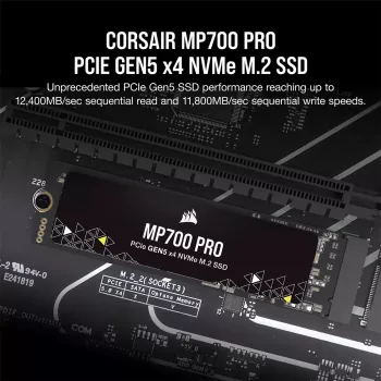 CORSAIR MP700 PRO 1 TB M.2 PCIe Gen5 NVMe SSD