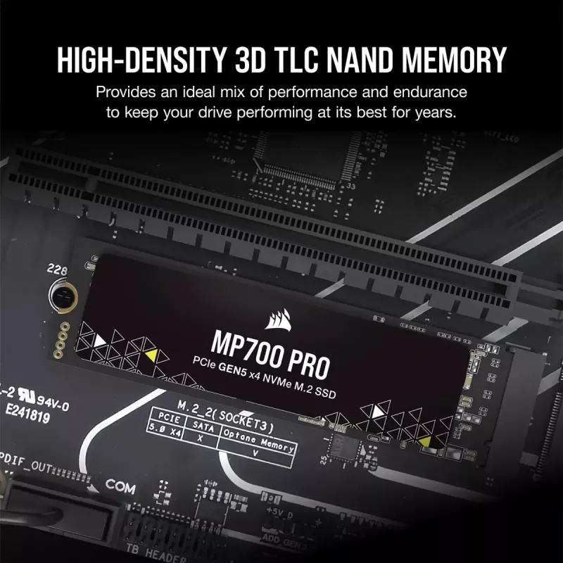 CORSAIR MP700 PRO 1 TB M.2 PCIe Gen5 NVMe SSD
