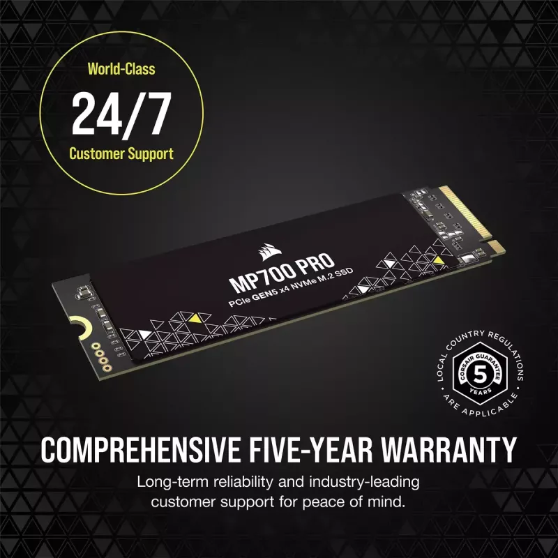 CORSAIR MP700 PRO 1 TB M.2 PCIe Gen5 NVMe SSD