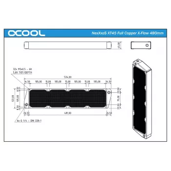 Šilumos šalintuvas Alphacool NexXxoS XT45 Full Copper X-Flow