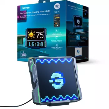 Stalinė ir pakabinama pikselių žaidimų šviesa Govee H8630 su 1024 LED, 2.4 GHz Wi-Fi