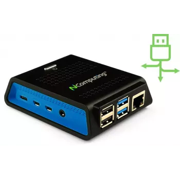 Kompiuteris NComputing RX420 RDP Intel Celeron 4 GB RAM 32 GB SSD Integruota grafika Windows 10