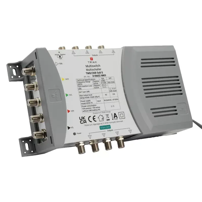 Satelitinis multiswitch Triax 318602 5 įėjimai 8 išėjimai