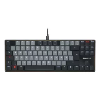 Cherry KC 500 MX LP TKL klaviatūra, belaidė, USB, QWERTZ vokiškas išdėstymas, 88 klavišai, pilka/juoda