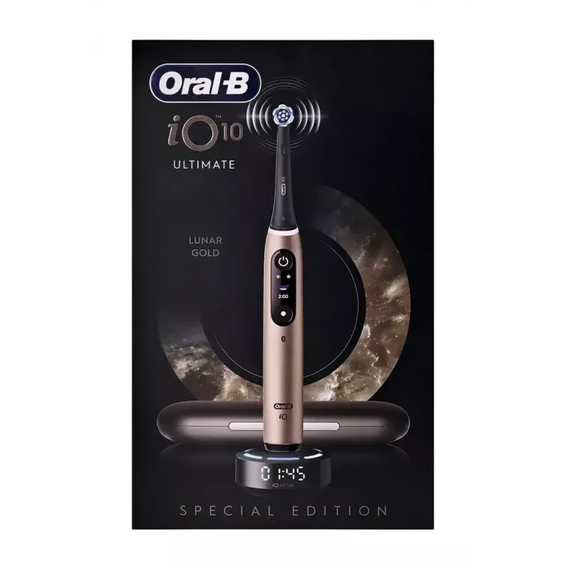 BRAUN iO Series 10 17398125 elektrinis dantų šepetėlis suaugusiems, osciliuojantis, juodas