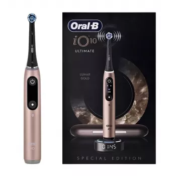BRAUN iO Series 10 17398125 elektrinis dantų šepetėlis suaugusiems, osciliuojantis, juodas