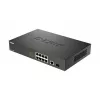 D-Link DGS-1010MP/E nevaldomas L2 Gigabit Ethernet (10/100/1000) tinklo jungiklis su PoE, 1U, juodas