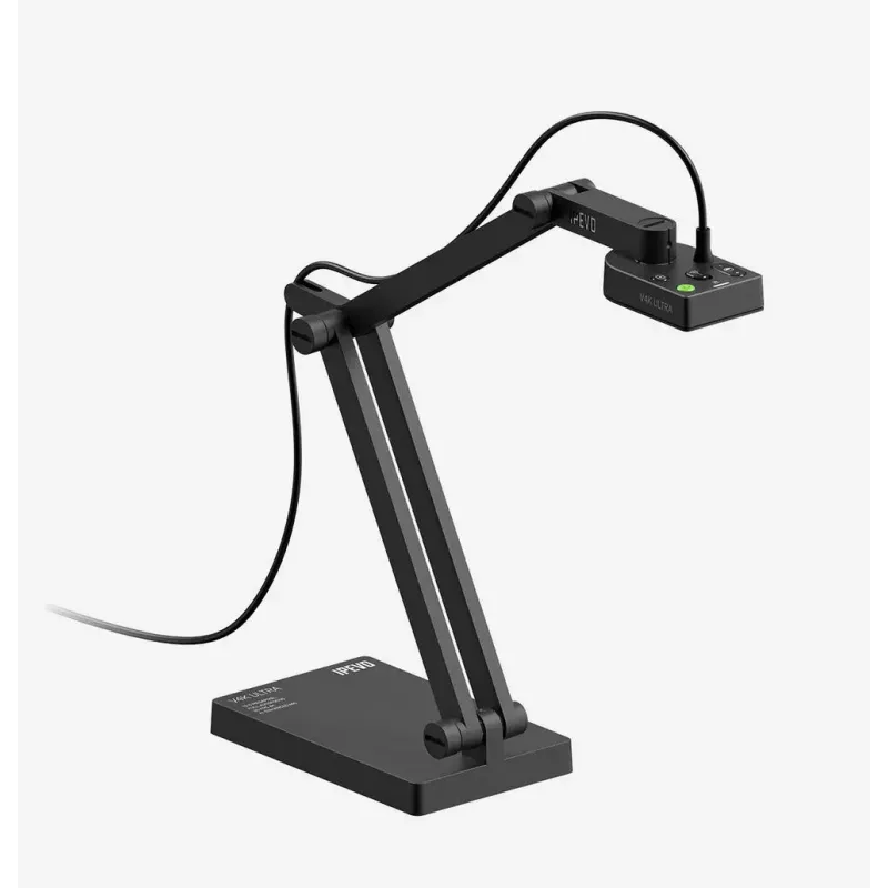 Dokumentų kamera IPEVO V4K-13MP ULTRA Black, 13 MP CMOS, 3840×3104, f=3,46 mm, USB Type-A