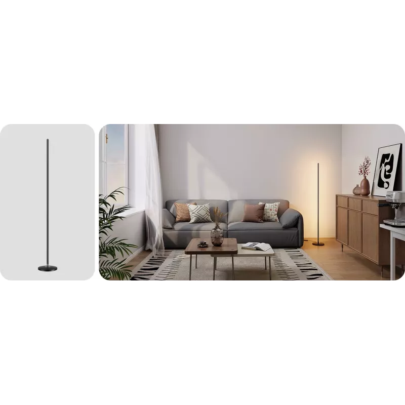 LED toršeras Govee Matter RGBICW H8076C13 – išmanus šviestuvas su RGBIC ir reguliuojama balta šviesa
