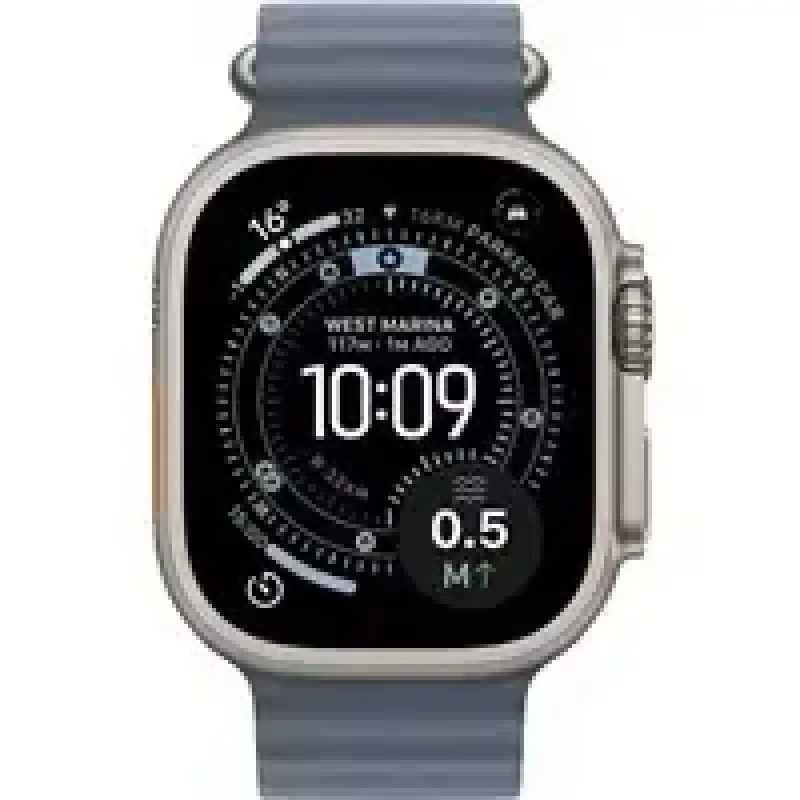 Išmanusis laikrodis Apple Watch Ultra 3 GPS + Cellular 49mm Natural Titanium korpusas su Anchor Blue Ocean juosta