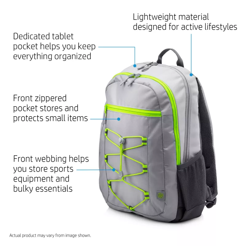 Kuprinė HP 39.62 cm (15.6 colio) Active Backpack pilka/neon geltona