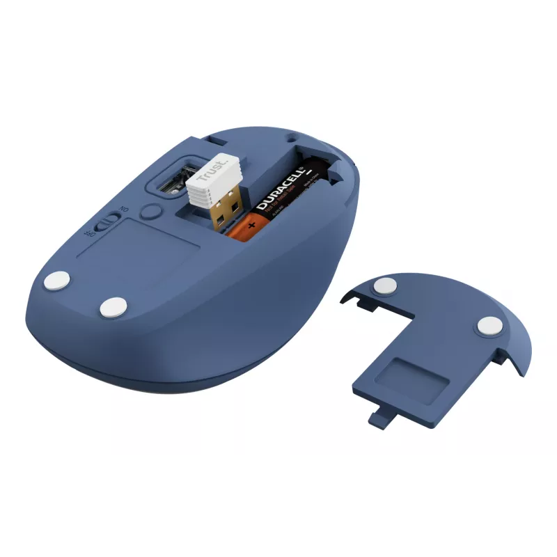 Trust Yvi+ pelė universali ambidekstrinė RF belaidė + Bluetooth optinė 1600 DPI