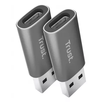Trust Calyx USB-A į USB-C adapteris (2 vnt.) pilka