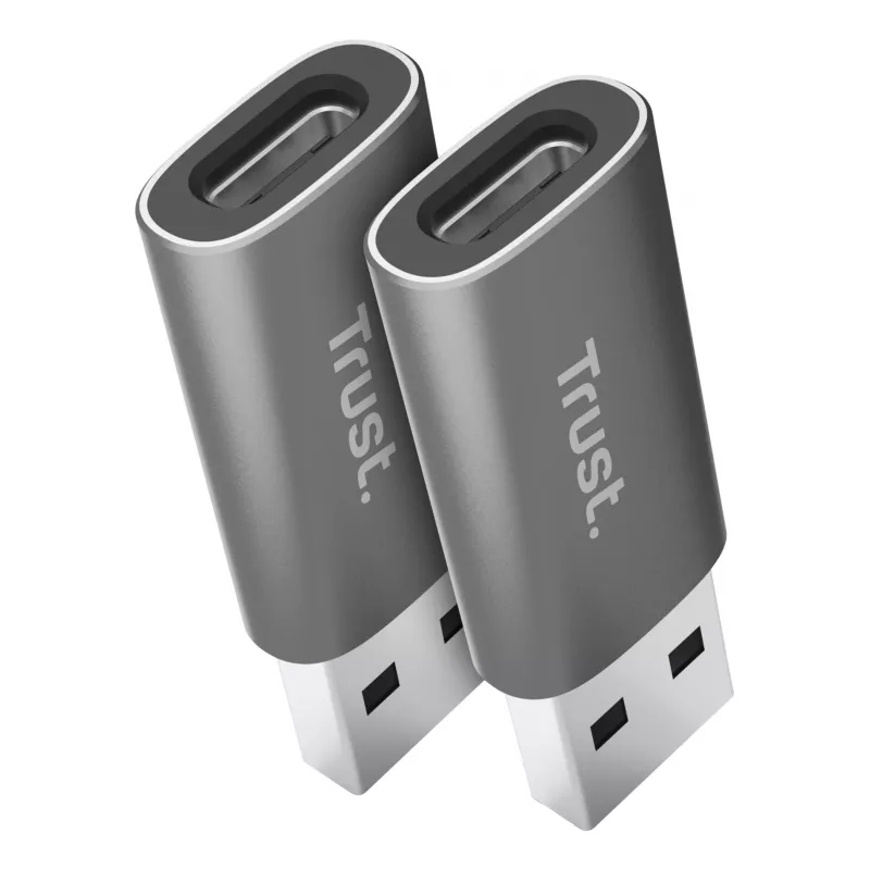 Trust Calyx USB-A į USB-C adapteris (2 vnt.) pilka