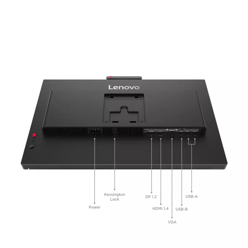 Monitorius Lenovo ThinkVision T27QD-4v 27 colių (68,6 cm) Quad HD 2560×1440 IPS LCD, 6 ms, 350 cd/m², USB šakotuvas, garsiakalbiai, VESA, aukščio reguliavimas