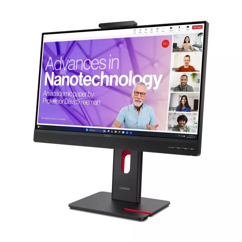 Monitorius Lenovo ThinkVision T27QD-4v 27 colių (68,6 cm) Quad HD 2560×1440 IPS LCD, 6 ms, 350 cd/m², USB šakotuvas, garsiakalbiai, VESA, aukščio reguliavimas