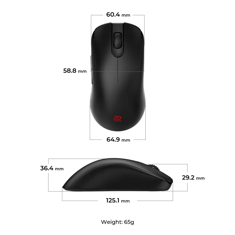 ZOWIE FK2-DW pelė žaidimams Dešiniajai rankai RF belaidė 3200 DPI