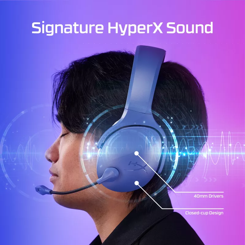 HyperX Cloud Jet – Belaidės žaidimų ausinės (šviesiai mėlyna)