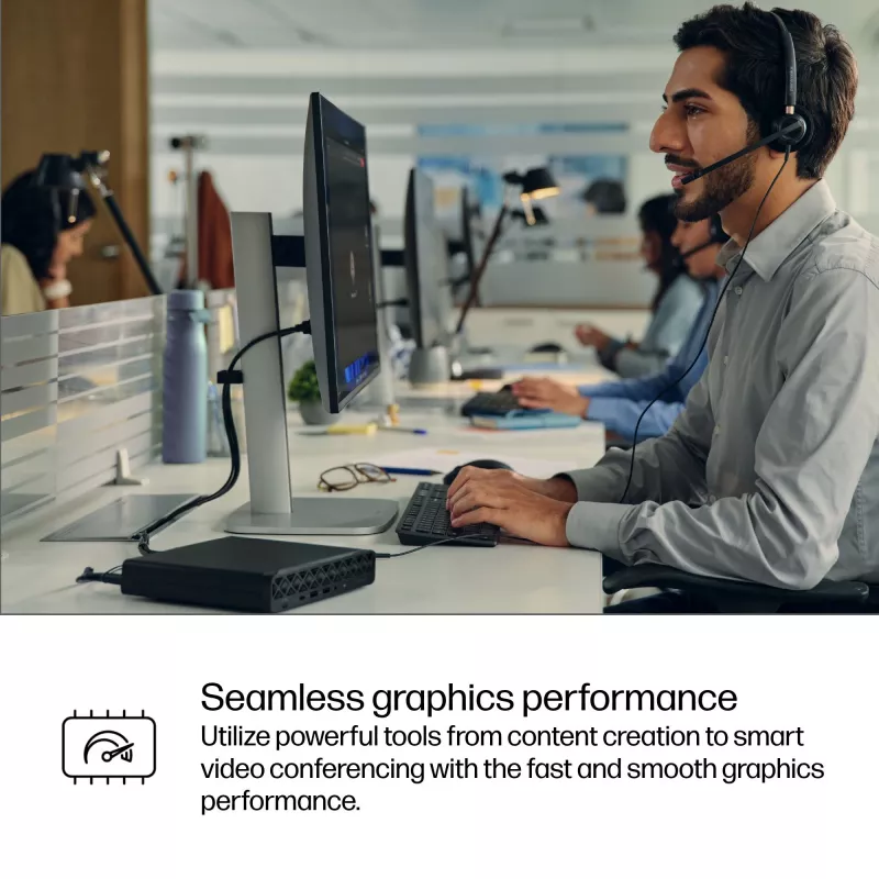 HP ProDesk 4 Mini G1i AI mažasis kompiuteris BY7D1ET – Intel Core Ultra 7 265T, 16 GB DDR5-5600, 1 TB SSD, Intel Graphics, Windows 11 Pro, juodas