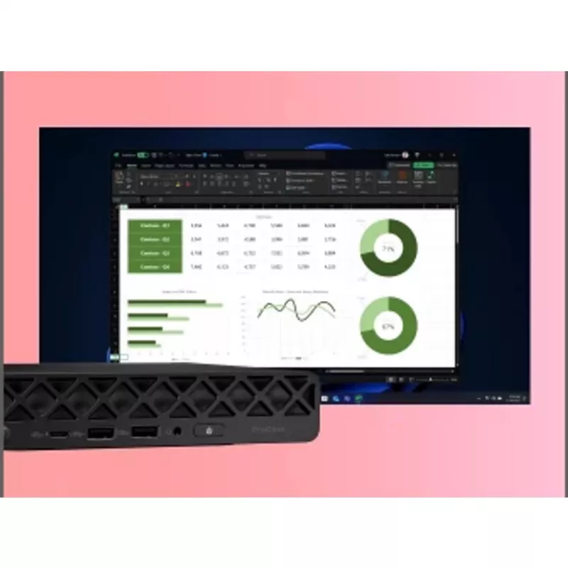 HP ProDesk 4 Mini G1i AI mažasis kompiuteris BY7D1ET – Intel Core Ultra 7 265T, 16 GB DDR5-5600, 1 TB SSD, Intel Graphics, Windows 11 Pro, juodas