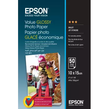 Epson Value Glossy Photo Popierius blizgus 10x15 cm 50 lapų
