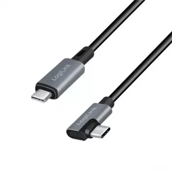 LogiLink CU0182 USB 2.0 laidas USB-C 1 m, juodas/sidabrinis