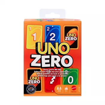Kortų žaidimas MATTEL UNO Zero – kortų atsikratymo žaidimas, nuo 7 metų, su kalade ir rezultatų lentele
