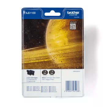 Brother LC1100BKBP2 rašalo kasetė 2 vnt. Originali juoda