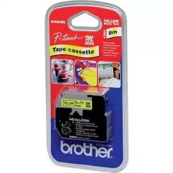 Brother M-K621BZ juosta etiketėms spausdinti, juoda ant geltonos, 9 mm x 8 m