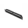 Patch Panel Lanberg PPU6-9012-B 12 prievadų, Cat6, 10 inch, juodas