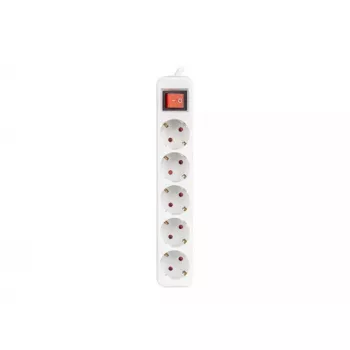 Lanberg PS1-05F-0150-W ilginimo laidas 1,5 m 5 kištukinių lizdų vidaus naudojimui baltas
