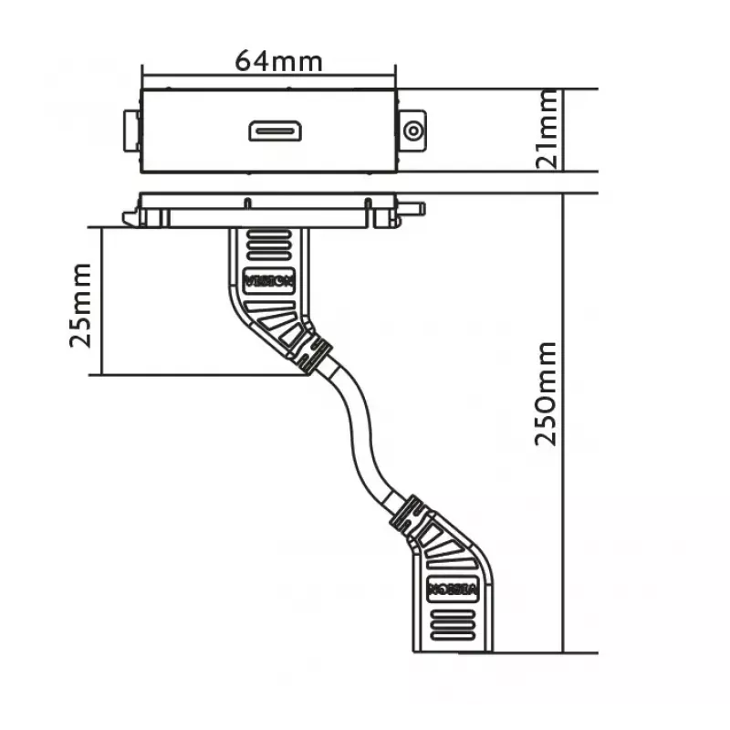 HDMI kištukinis lizdas Vision TC3