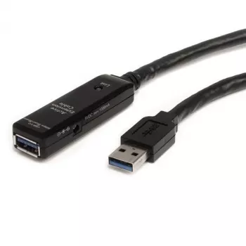 StarTech.com 10 m aktyvus USB 3.0 ilginimo kabelis - M/F, 10 m, USB A, USB A, USB 3.2 Gen 1 (3.1 Gen 1), 5 Gbit/s, juoda