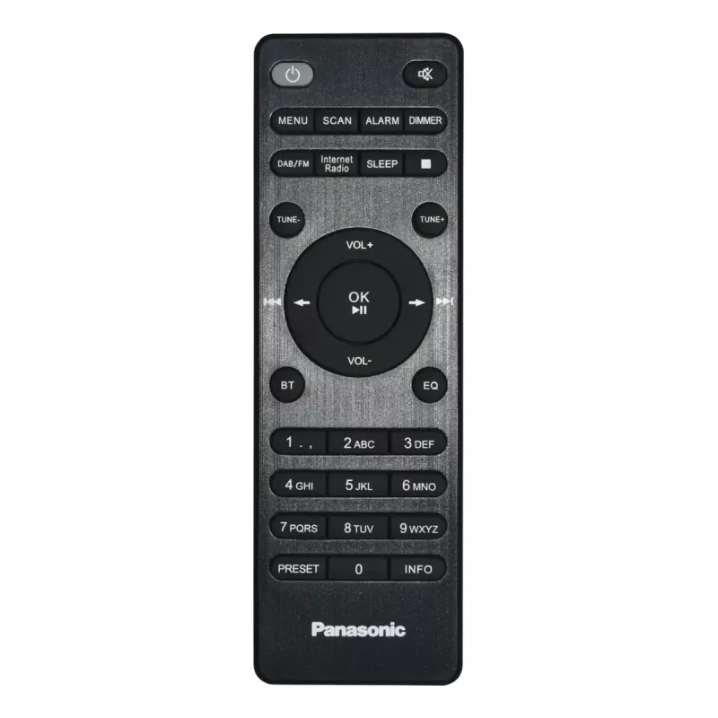 Nešiojamas radijo imtuvas Panasonic RF-D40EG-K – Skaitmeninis derintuvas, FM 87,5–108 MHz, 6 W RMS, LCD 2,4 colio, „Wi‑Fi“ / „Wi‑Fi 4“, išorinė antena, juodas