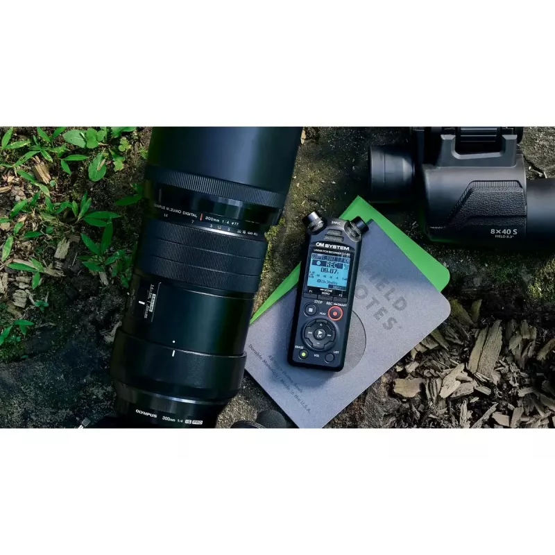 Diktofonas OLYMPUS LS-P5 komplektas – 24 bitų garso įrašymas, 8 GB vidinė atmintis