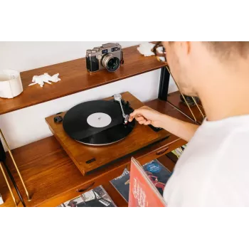 Patefono grotuvas su diržine pavara Lenco LS-55WA Wood Semi Automatic USB Bluetooth