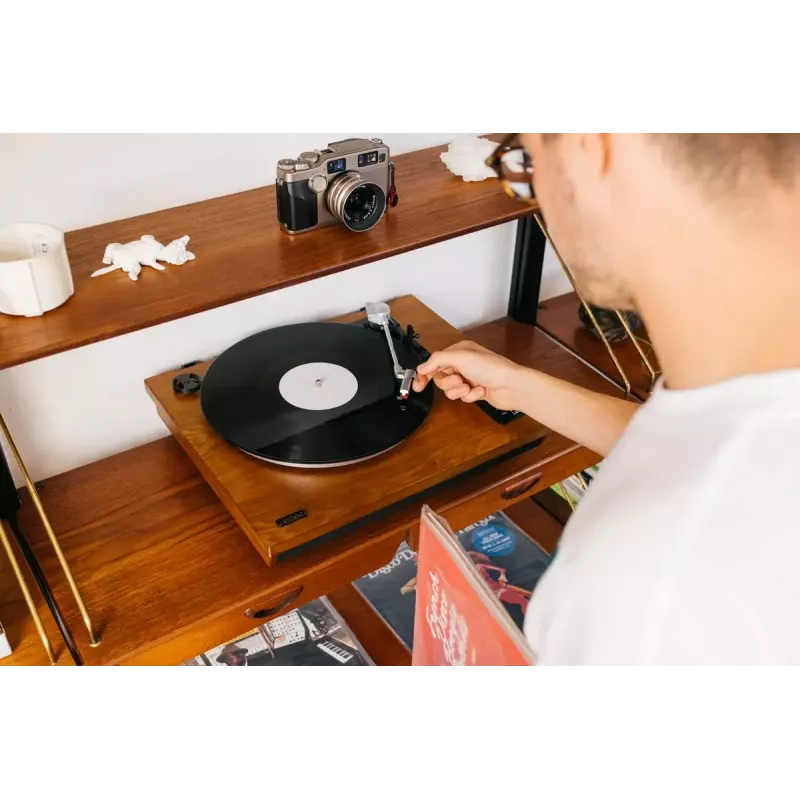Patefono grotuvas su diržine pavara Lenco LS-55WA Wood Semi Automatic USB Bluetooth