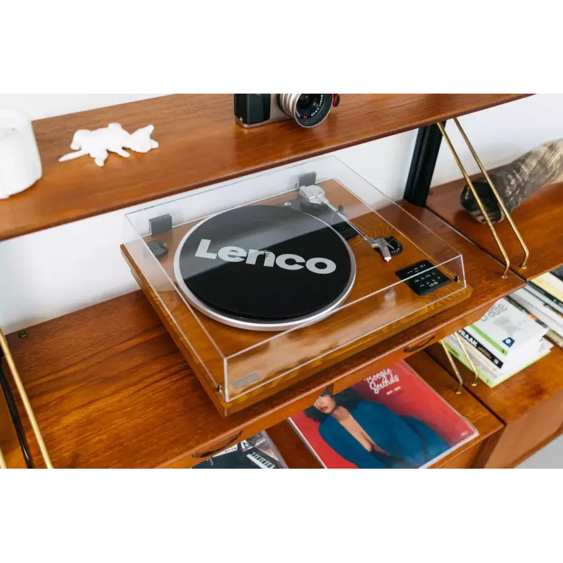 Patefono grotuvas su diržine pavara Lenco LS-55WA Wood Semi Automatic USB Bluetooth