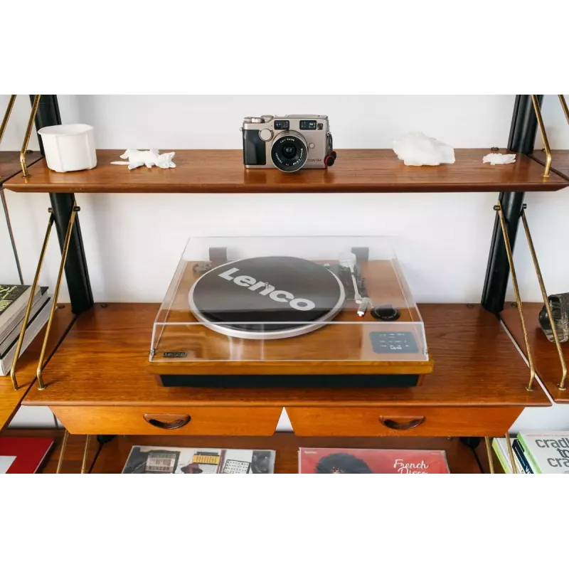 Patefono grotuvas su diržine pavara Lenco LS-55WA Wood Semi Automatic USB Bluetooth