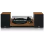 Patefonas Lenco LS-480WD su įmontuotu stiprintuvu, Bluetooth, diržine pavara, 33/45 aps./min., 2×30 W RMS, mediniais garsiakalbiais