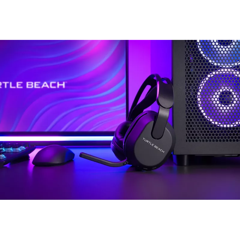Turtle Beach Stealth 500 Black belaidės ausinės žaidimams PC, PS5, PS4 ir mobiliesiems, iki 40 val. baterija, Bluetooth